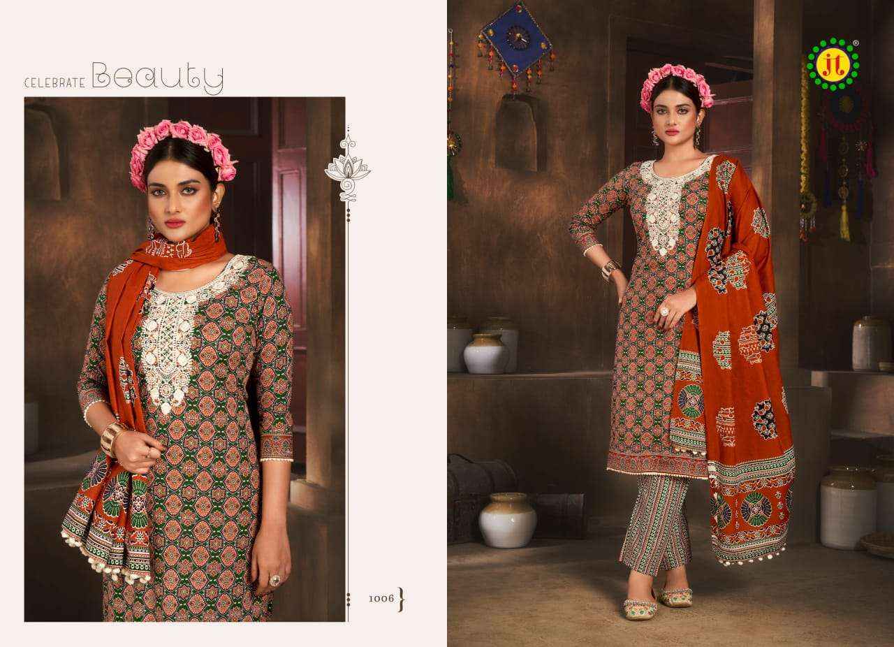 Jt Kalki Cotton Dress Material 10 pcs Catalogue