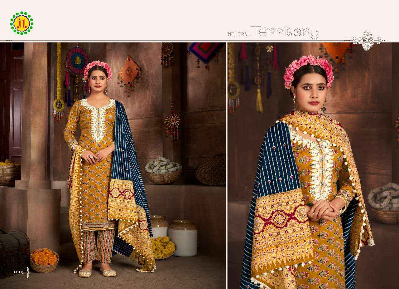 Jt Kalki Cotton Dress Material 10 pcs Catalogue