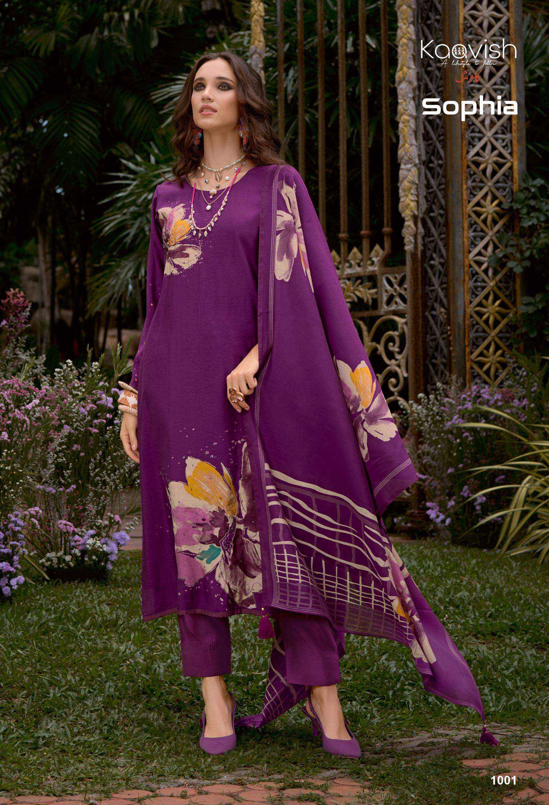 Kaavish Sophia Viscose Muslin Dress Material 4 pcs Catalogue