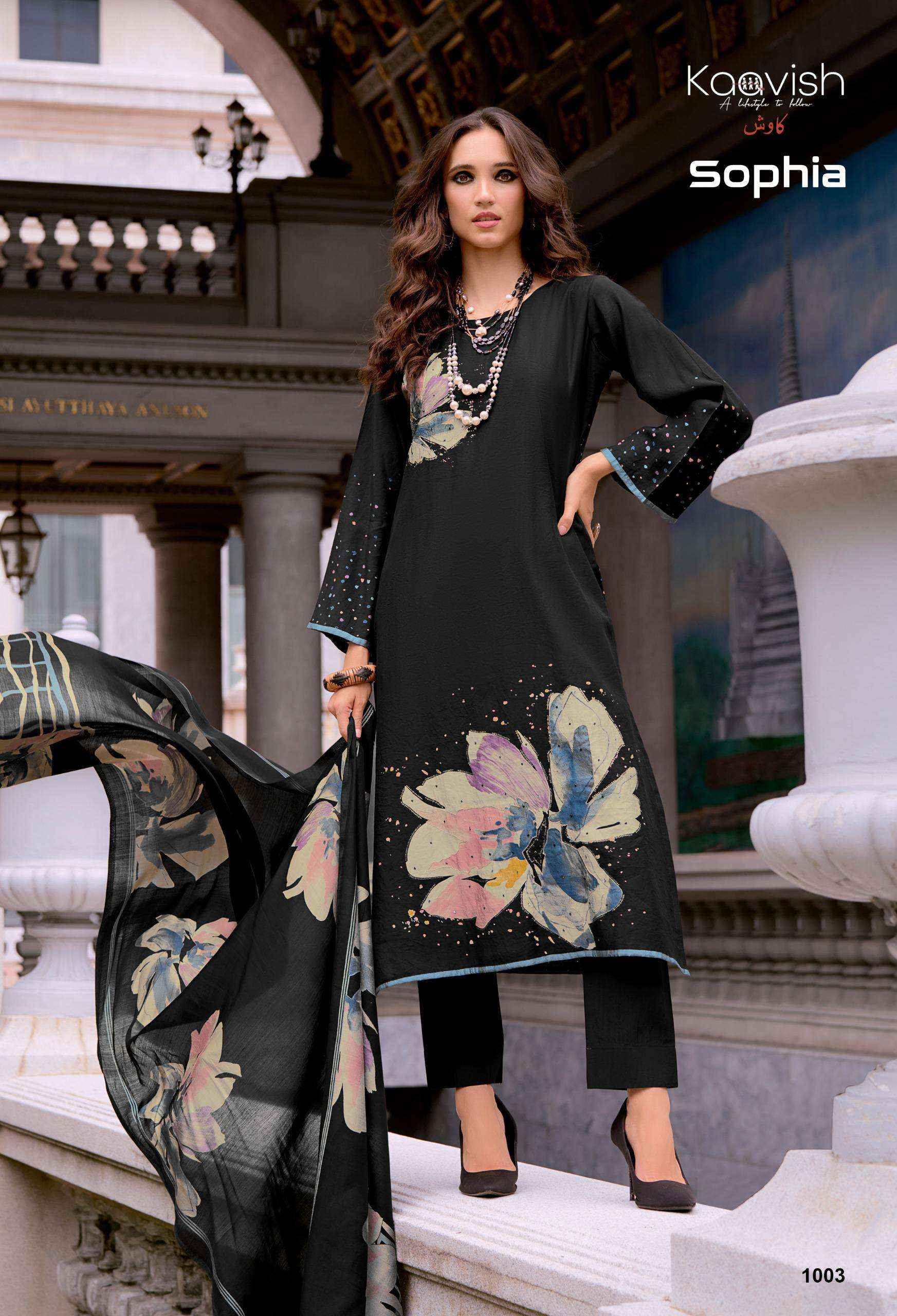 Kaavish Sophia Viscose Muslin Dress Material 4 pcs Catalogue