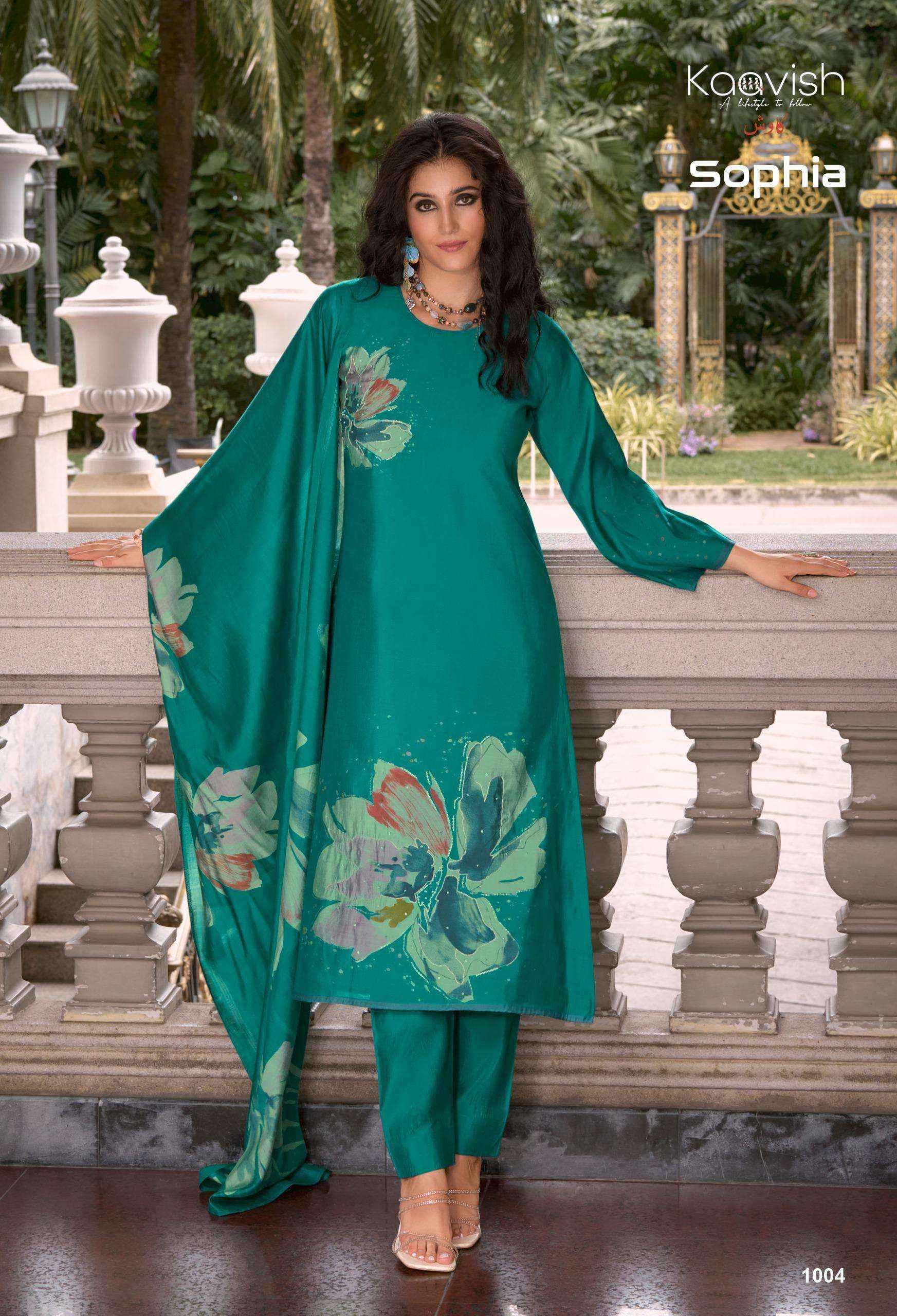 Kaavish Sophia Viscose Muslin Dress Material 4 pcs Catalogue