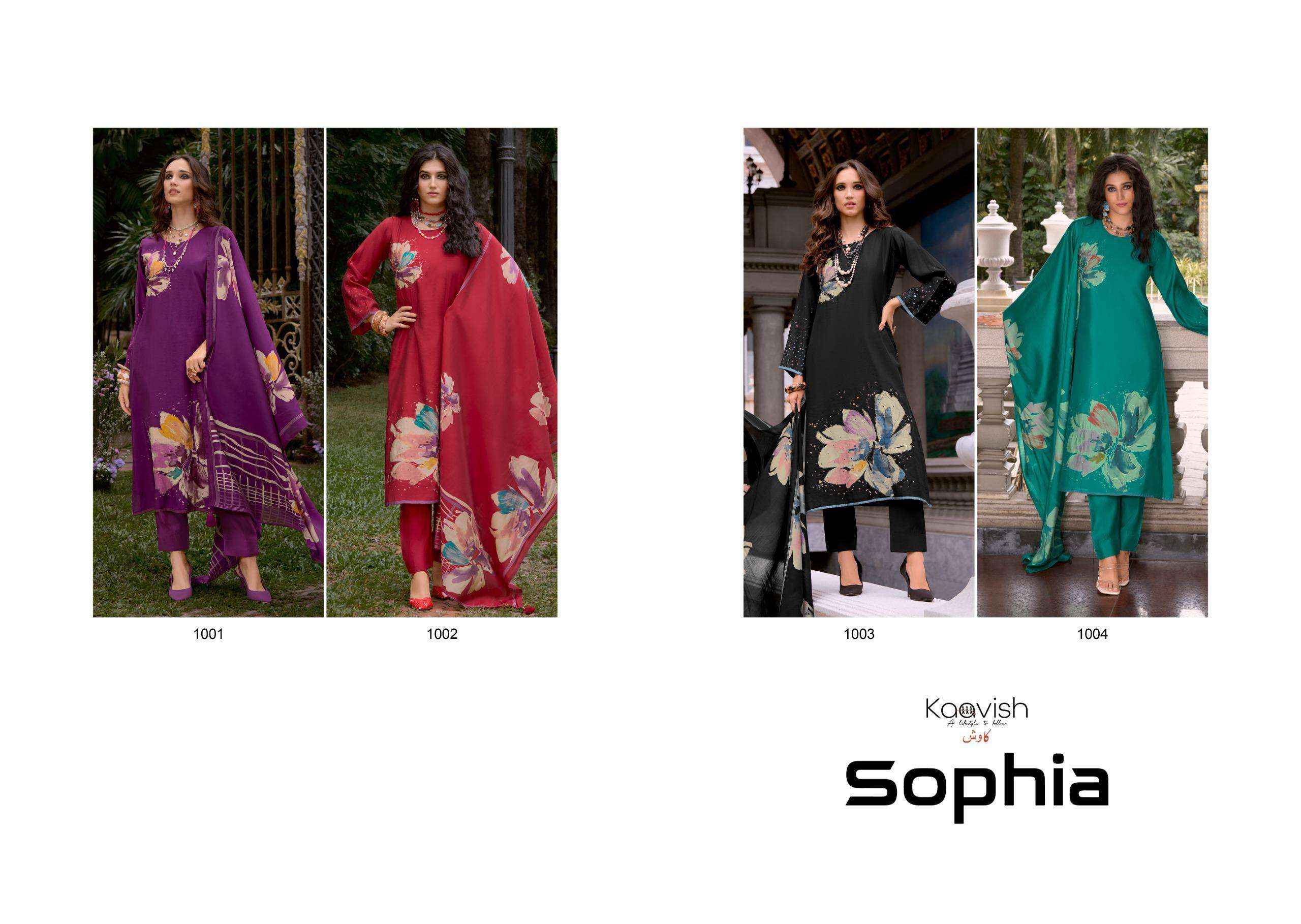 Kaavish Sophia Viscose Muslin Dress Material 4 pcs Catalogue