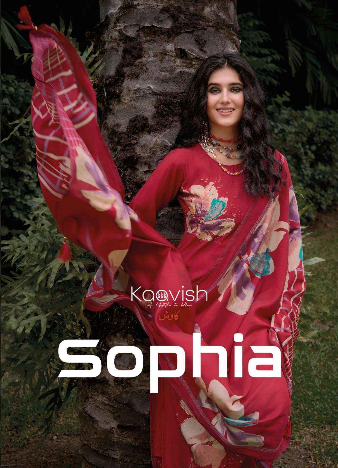 Kaavish Sophia Viscose Muslin Dress Material 4 pcs Catalogue