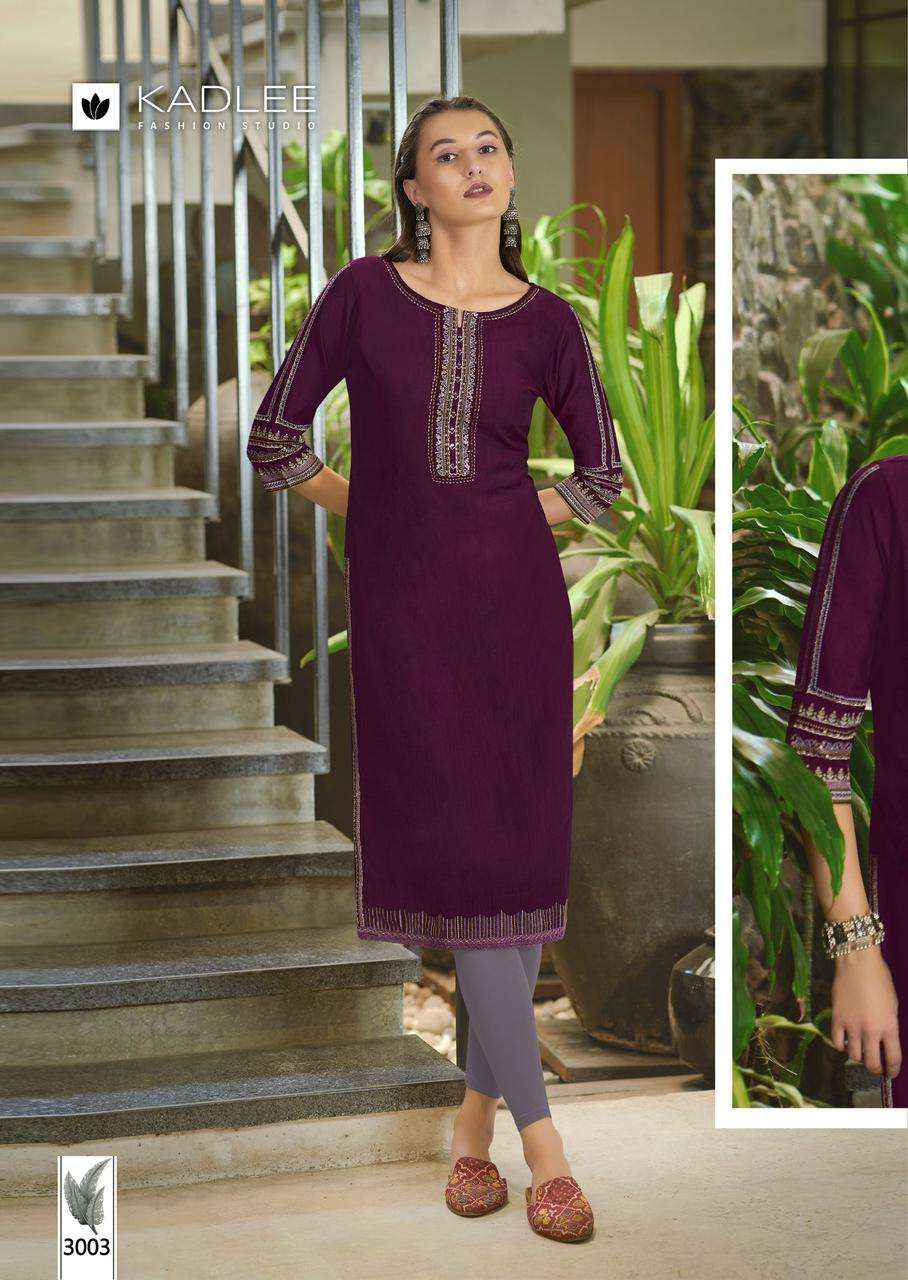 Kadlee Aarvi Viscose Kurti 6 pcs Catalogue