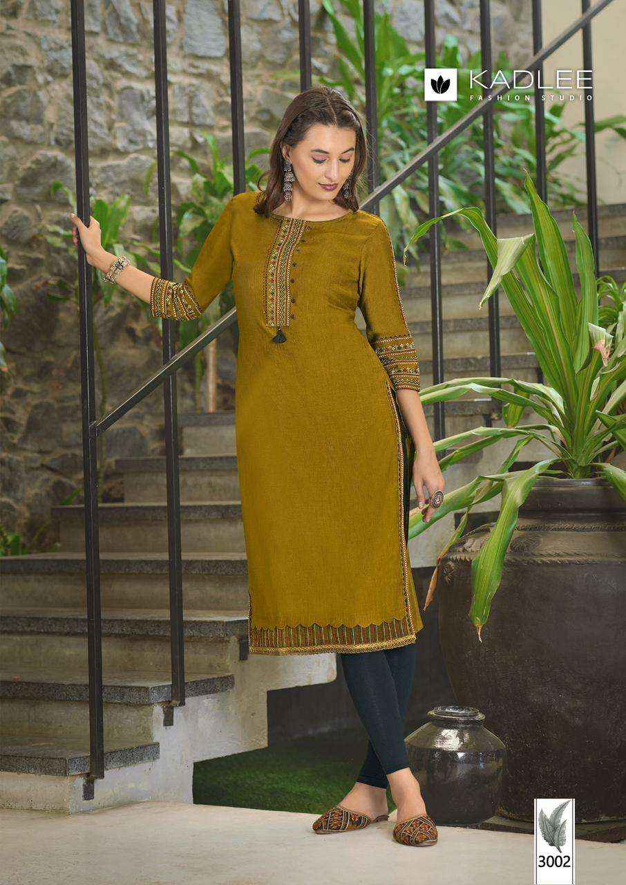 Kadlee Aarvi Viscose Kurti 6 pcs Catalogue