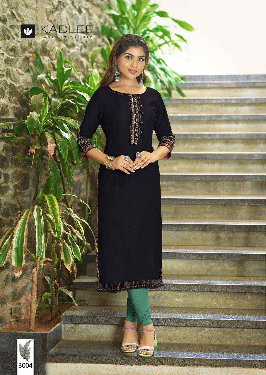 Kadlee Aarvi Viscose Kurti 6 pcs Catalogue