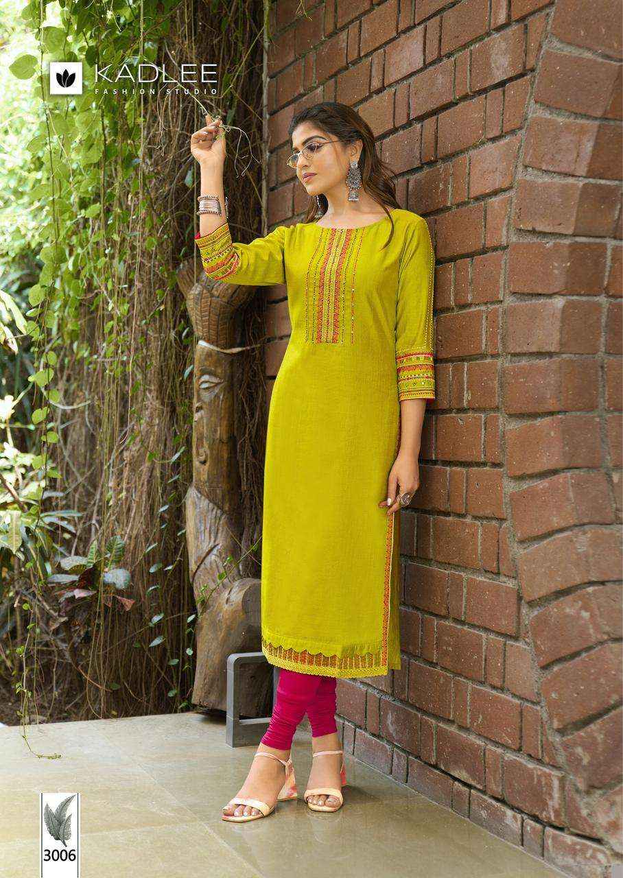 Kadlee Aarvi Viscose Kurti 6 pcs Catalogue