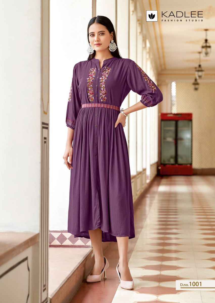 Kadlee Aashmin Rayon Kurti 6 pcs Catalogue