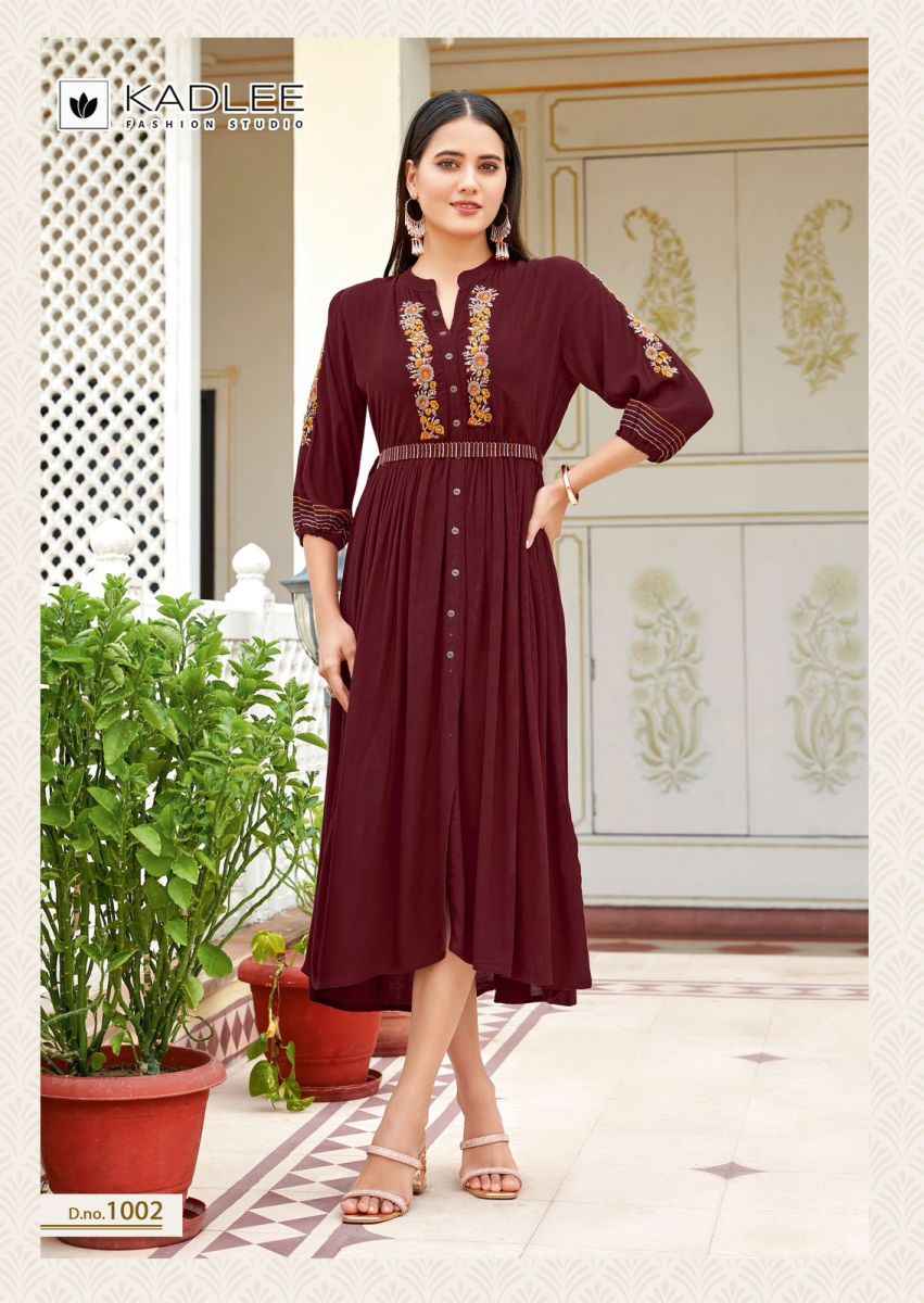 Kadlee Aashmin Rayon Kurti 6 pcs Catalogue