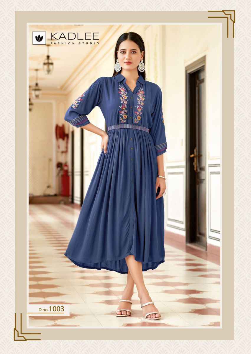 Kadlee Aashmin Rayon Kurti 6 pcs Catalogue