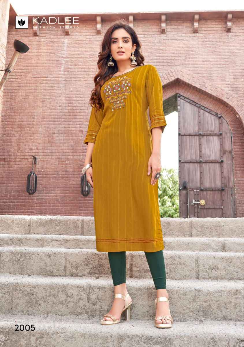 Kadlee Albeli Rayon Kurti 5 pcs Catalogue