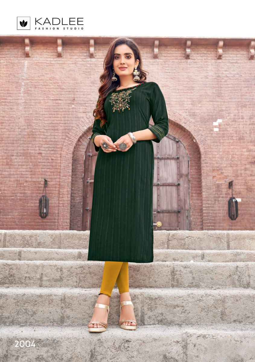 Kadlee Albeli Rayon Kurti 5 pcs Catalogue