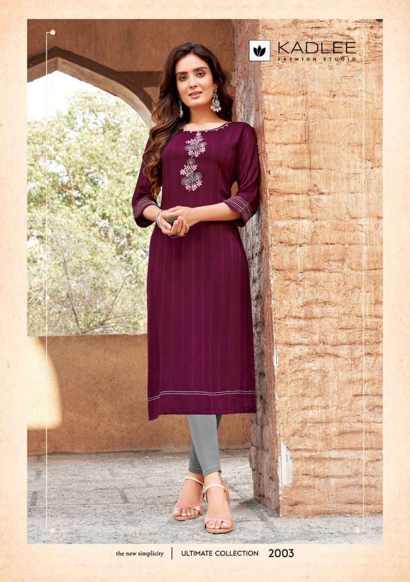 Kadlee Albeli Rayon Kurti 5 pcs Catalogue