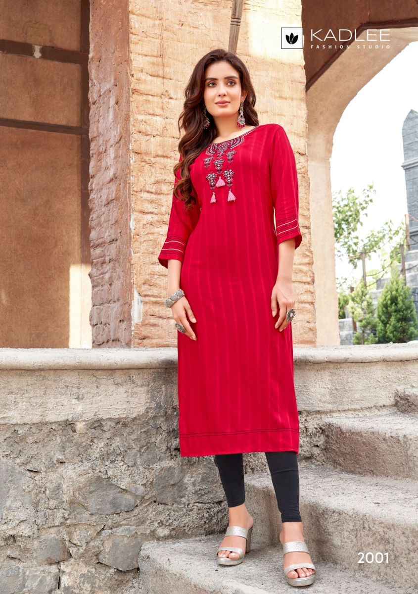 Kadlee Albeli Rayon Kurti 5 pcs Catalogue