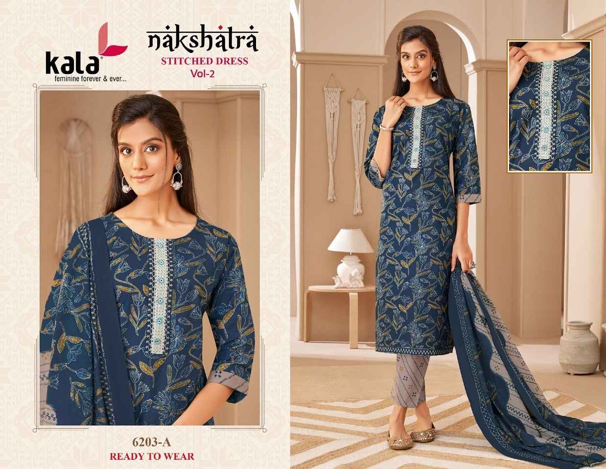 Kala Nakshatra Vol 2 Readymade Cotton Dress 12 pcs Catalogue