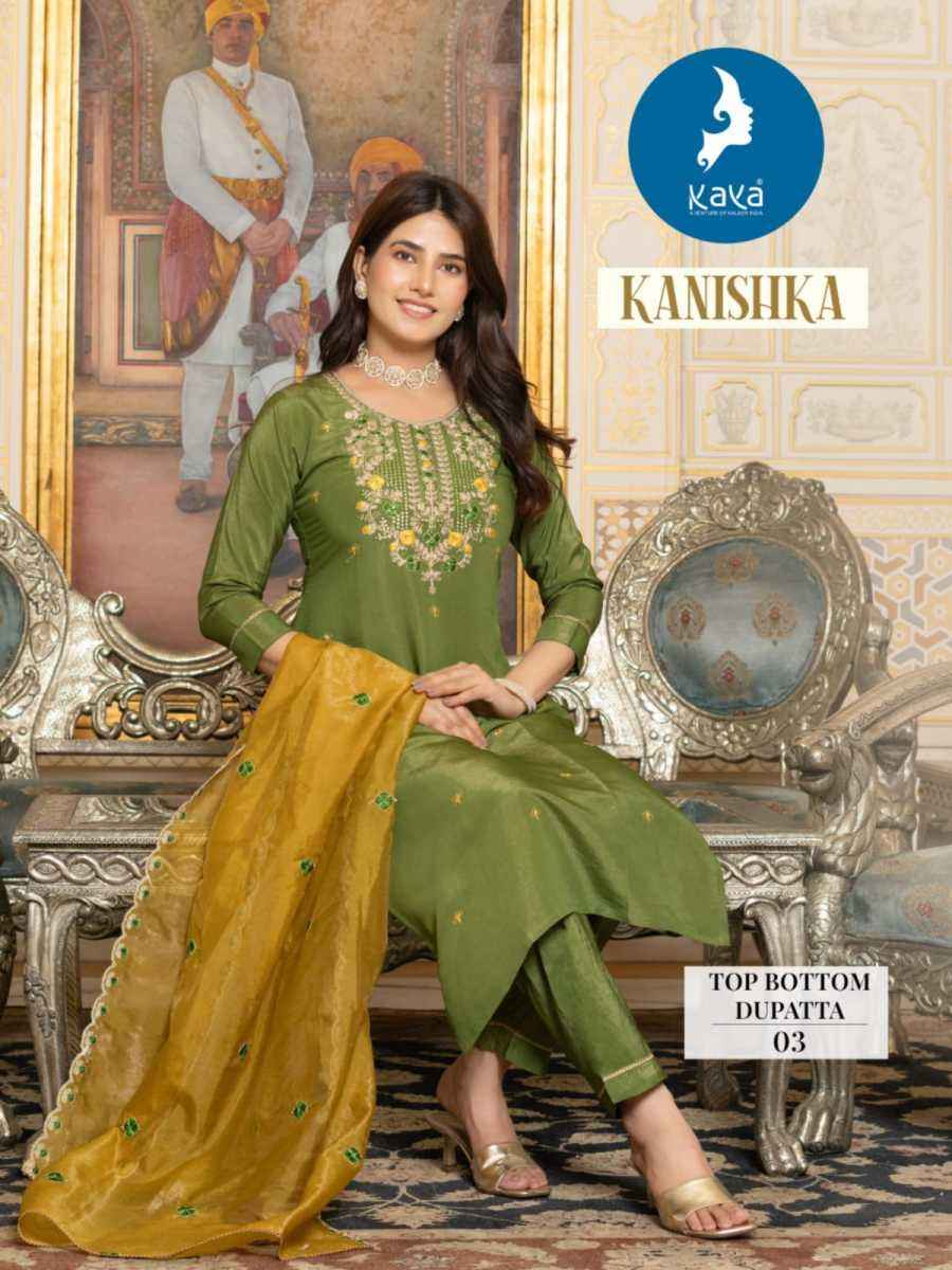 Kaya Kanishka Tissue Shimmer Kurti Combo 6 pcs Catalogue