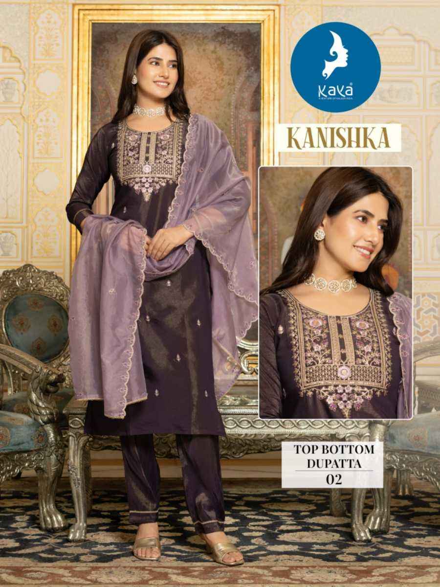 Kaya Kanishka Tissue Shimmer Kurti Combo 6 pcs Catalogue