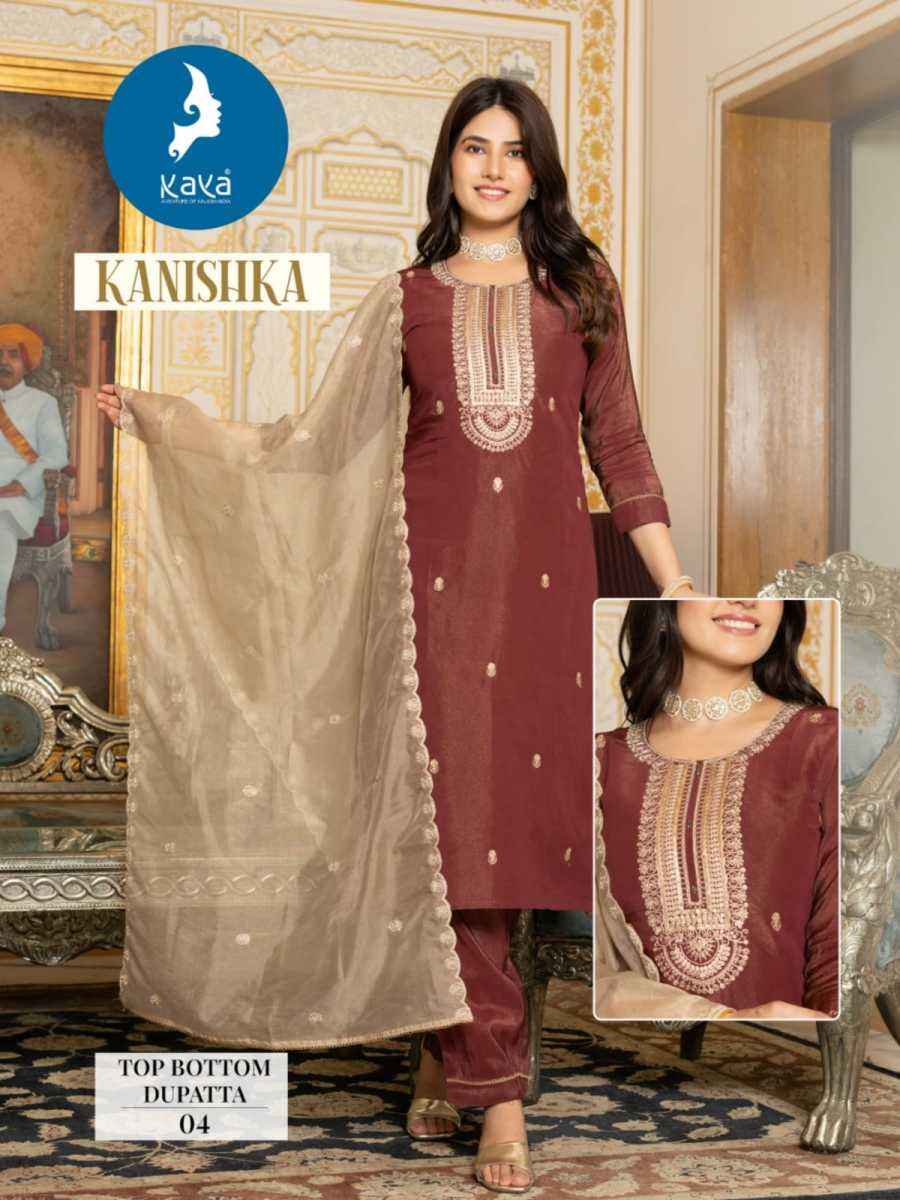 Kaya Kanishka Tissue Shimmer Kurti Combo 6 pcs Catalogue