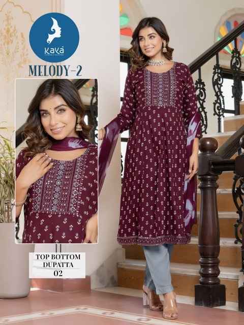 Kaya Melody 2 Rayon Kurti Combo 6 pcs Catalogue