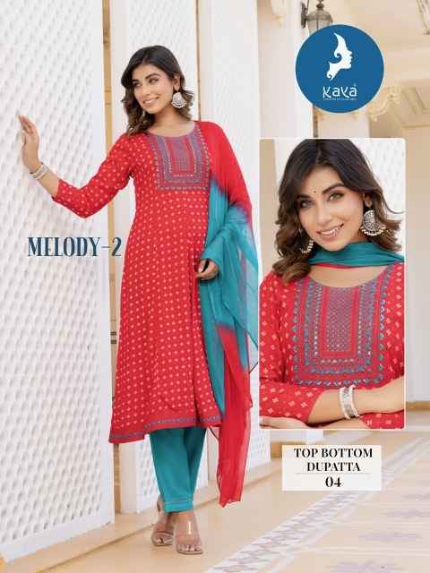 Kaya Melody 2 Rayon Kurti Combo 6 pcs Catalogue