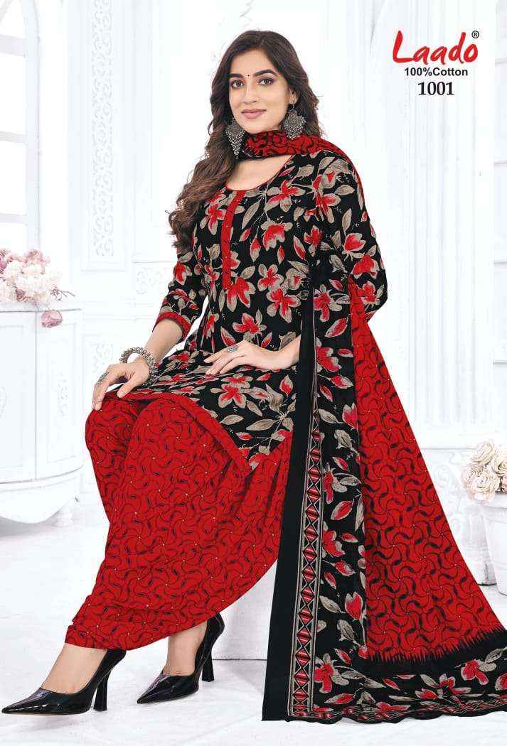 Laado Nadiya Patiyala Vol 10 Cotton Dress Material 12 pcs Catalogue