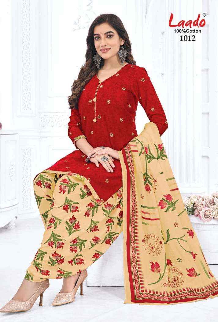 Laado Nadiya Patiyala Vol 10 Cotton Dress Material 12 pcs Catalogue