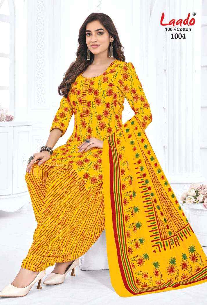 Laado Nadiya Patiyala Vol 10 Cotton Dress Material 12 pcs Catalogue
