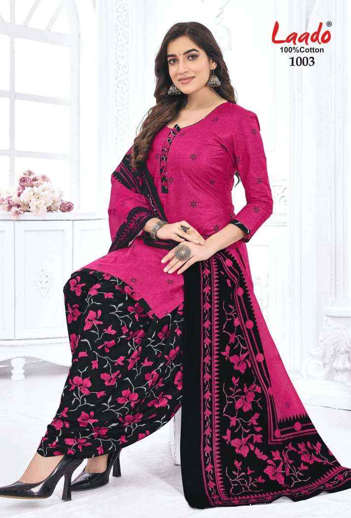 Laado Nadiya Patiyala Vol 10 Cotton Dress Material 12 pcs Catalogue