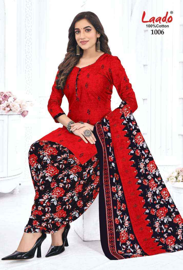 Laado Nadiya Patiyala Vol 10 Cotton Dress Material 12 pcs Catalogue