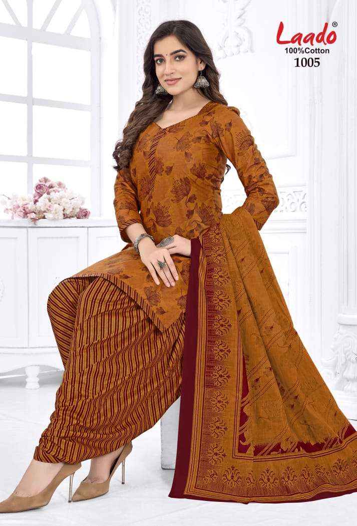 Laado Nadiya Patiyala Vol 10 Cotton Dress Material 12 pcs Catalogue