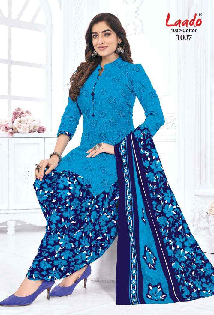 Laado Nadiya Patiyala Vol 10 Cotton Dress Material 12 pcs Catalogue