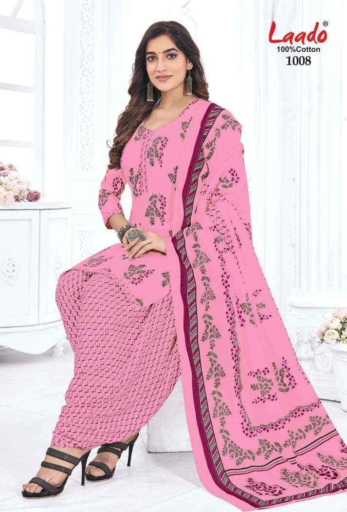 Laado Nadiya Patiyala Vol 10 Cotton Dress Material 12 pcs Catalogue