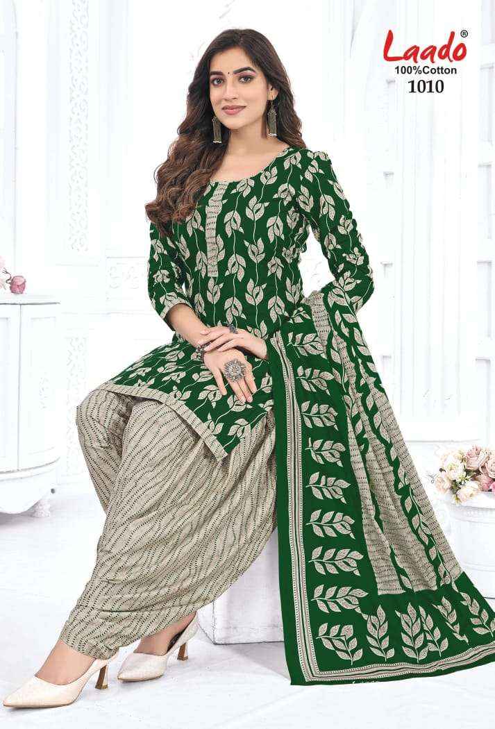 Laado Nadiya Patiyala Vol 10 Cotton Dress Material 12 pcs Catalogue