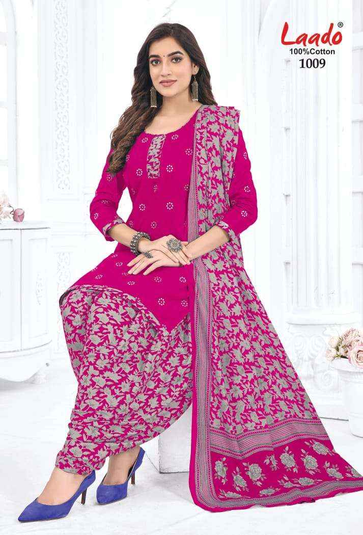 Laado Nadiya Patiyala Vol 10 Cotton Dress Material 12 pcs Catalogue