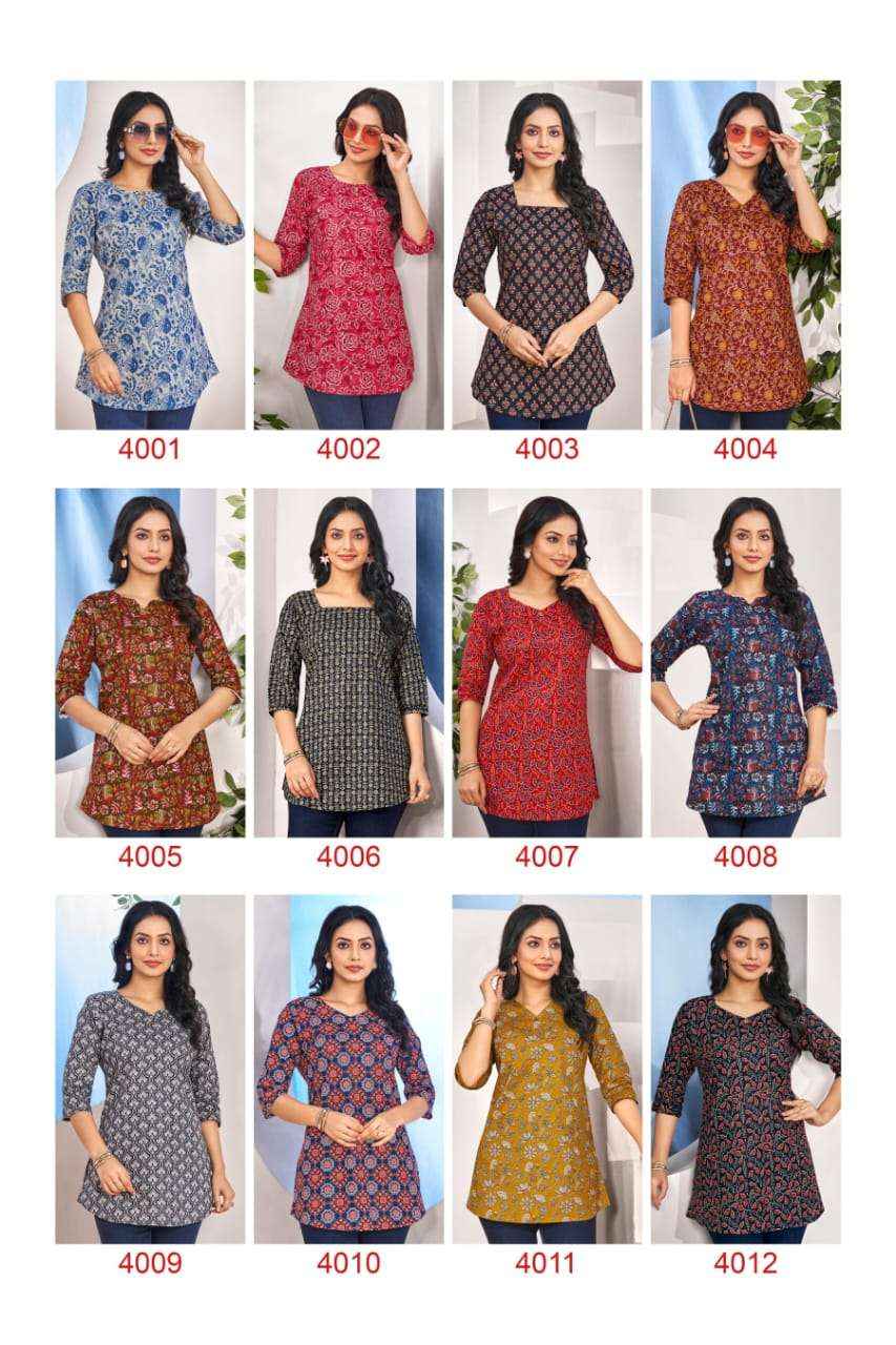 Laado Zara Vol 4 Cotton Kurti 12 pcs Catalogu