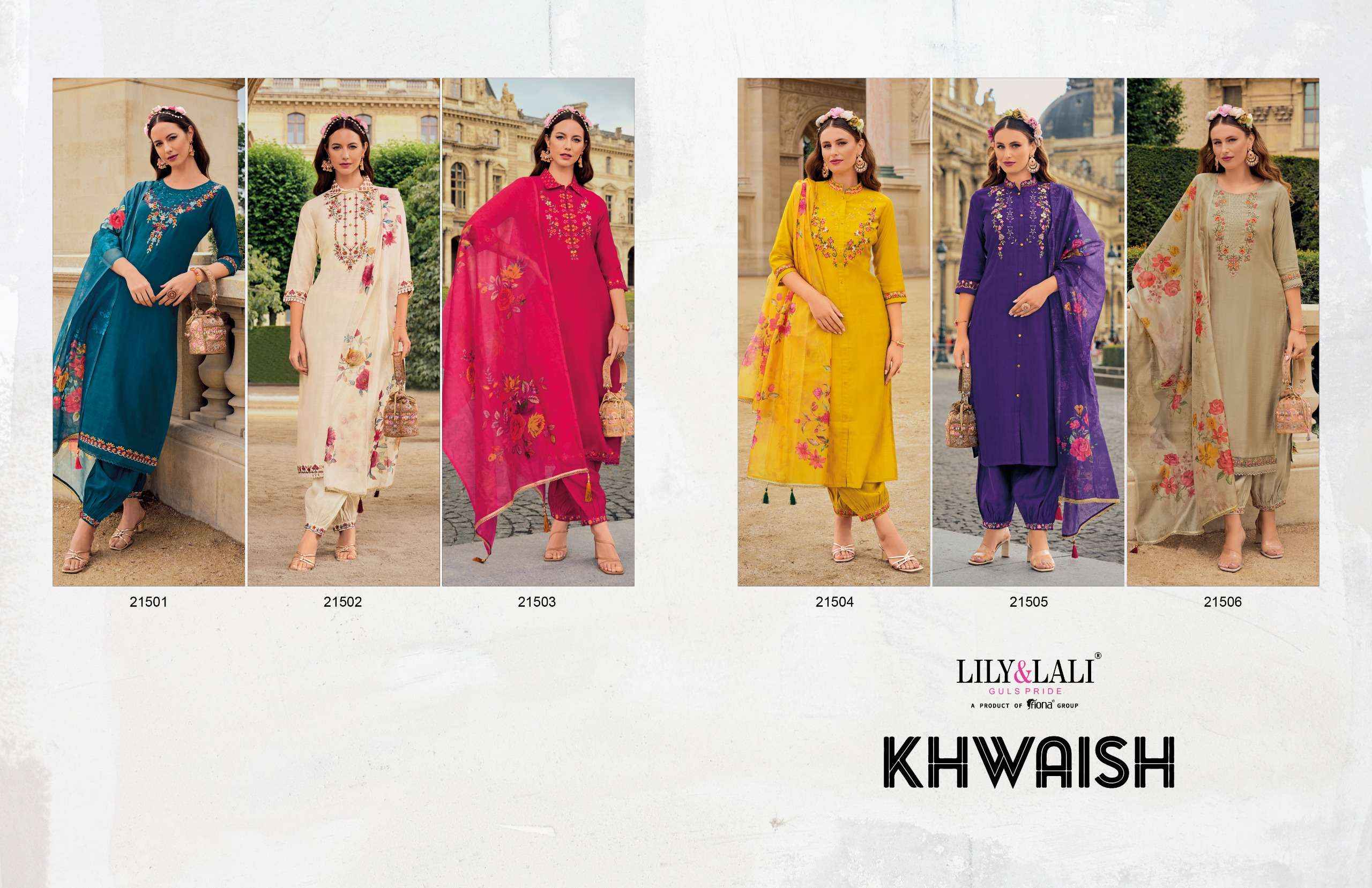 Lily & Lali Khwaish Viscose Silk Kurti Combo 6 pcs Catalogue