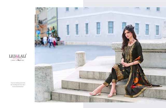 Lily & Lali Lajjo Jacquard Silk Kurti Combo 6 pcs Catalogue