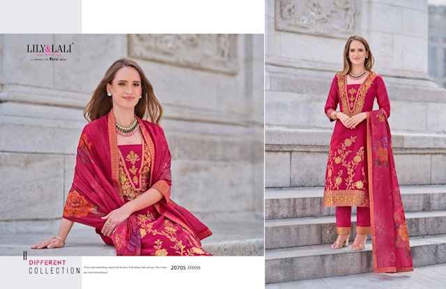 Lily & Lali Lajjo Jacquard Silk Kurti Combo 6 pcs Catalogue