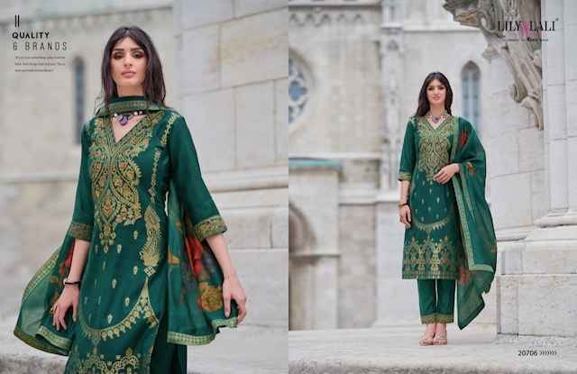 Lily & Lali Lajjo Jacquard Silk Kurti Combo 6 pcs Catalogue