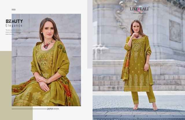 Lily & Lali Lajjo Jacquard Silk Kurti Combo 6 pcs Catalogue