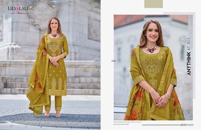 Lily & Lali Lajjo Jacquard Silk Kurti Combo 6 pcs Catalogue