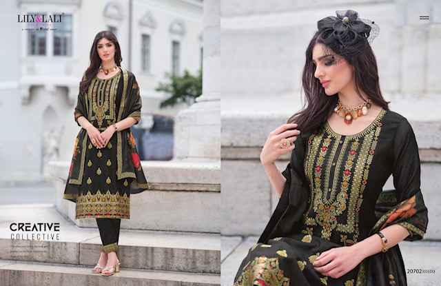 Lily & Lali Lajjo Jacquard Silk Kurti Combo 6 pcs Catalogue