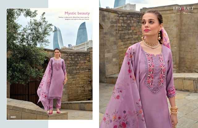 Lily & Lali Mahra Readymade Viscose Dress 6 pcs Catalogue