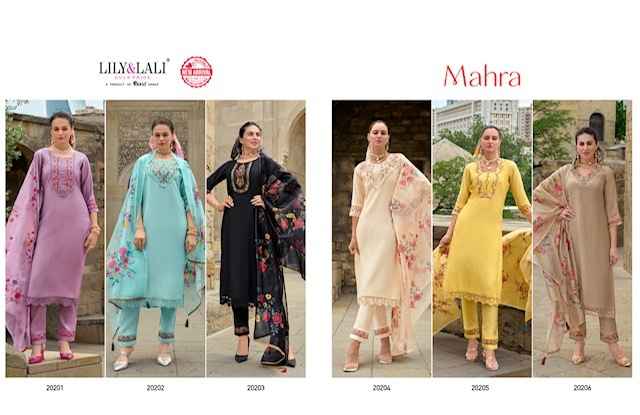 Lily & Lali Mahra Readymade Viscose Dress 6 pcs Catalogue