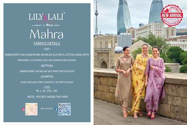 Lily & Lali Mahra Readymade Viscose Dress 6 pcs Catalogue