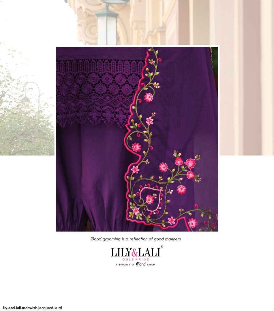 Lily & Lali Mehwish Jacquard Kurti Combo 6 pcs Catalogue