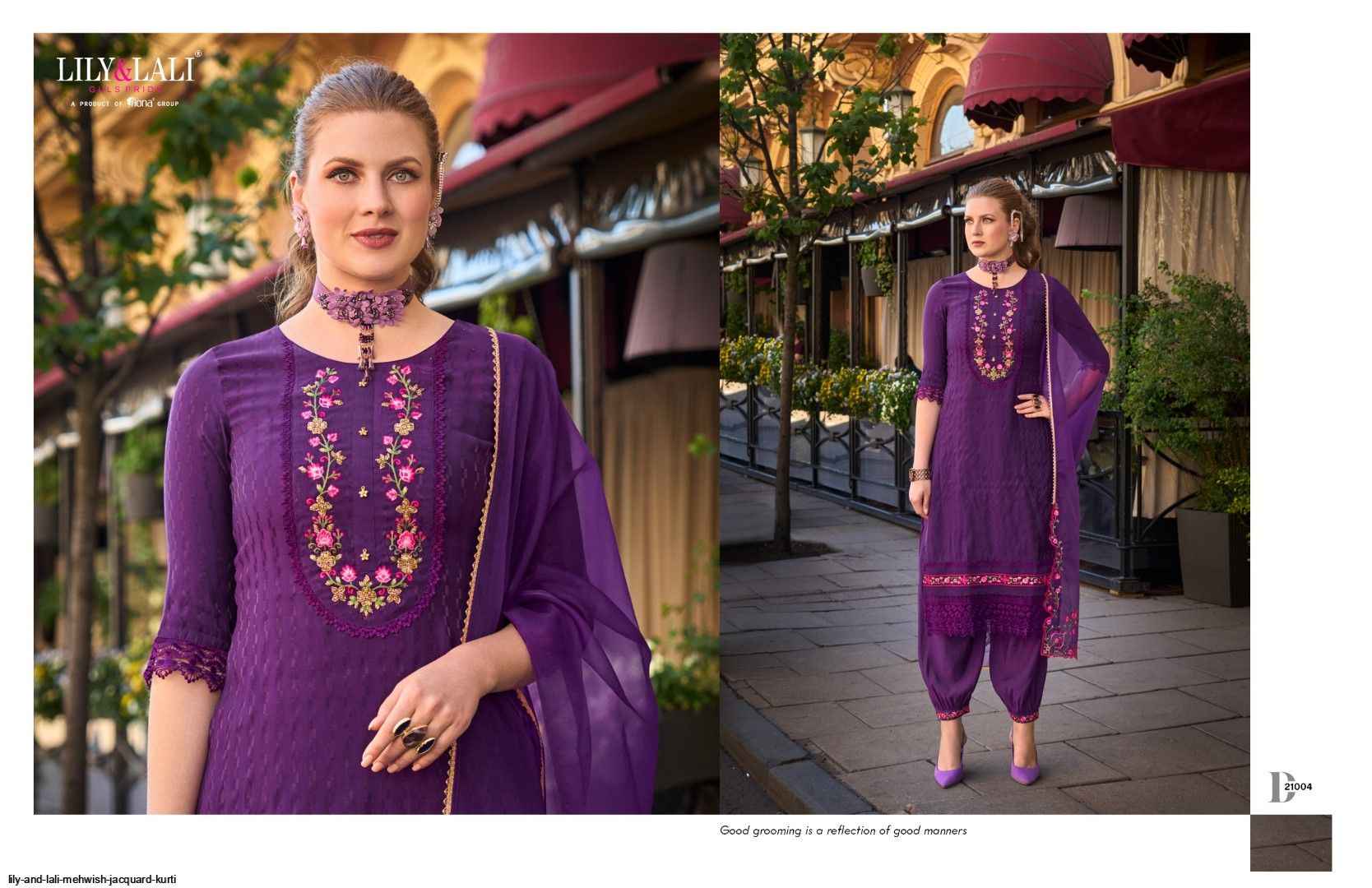 Lily & Lali Mehwish Jacquard Kurti Combo 6 pcs Catalogue