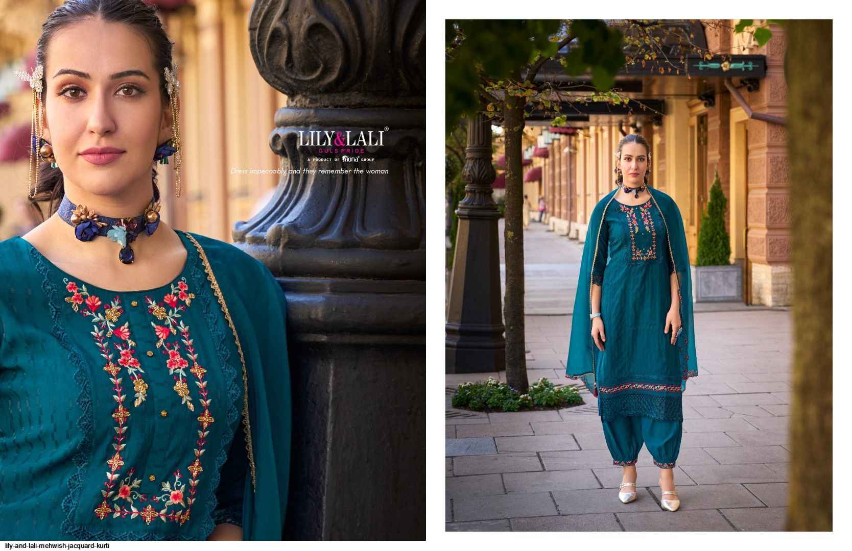 Lily & Lali Mehwish Jacquard Kurti Combo 6 pcs Catalogue