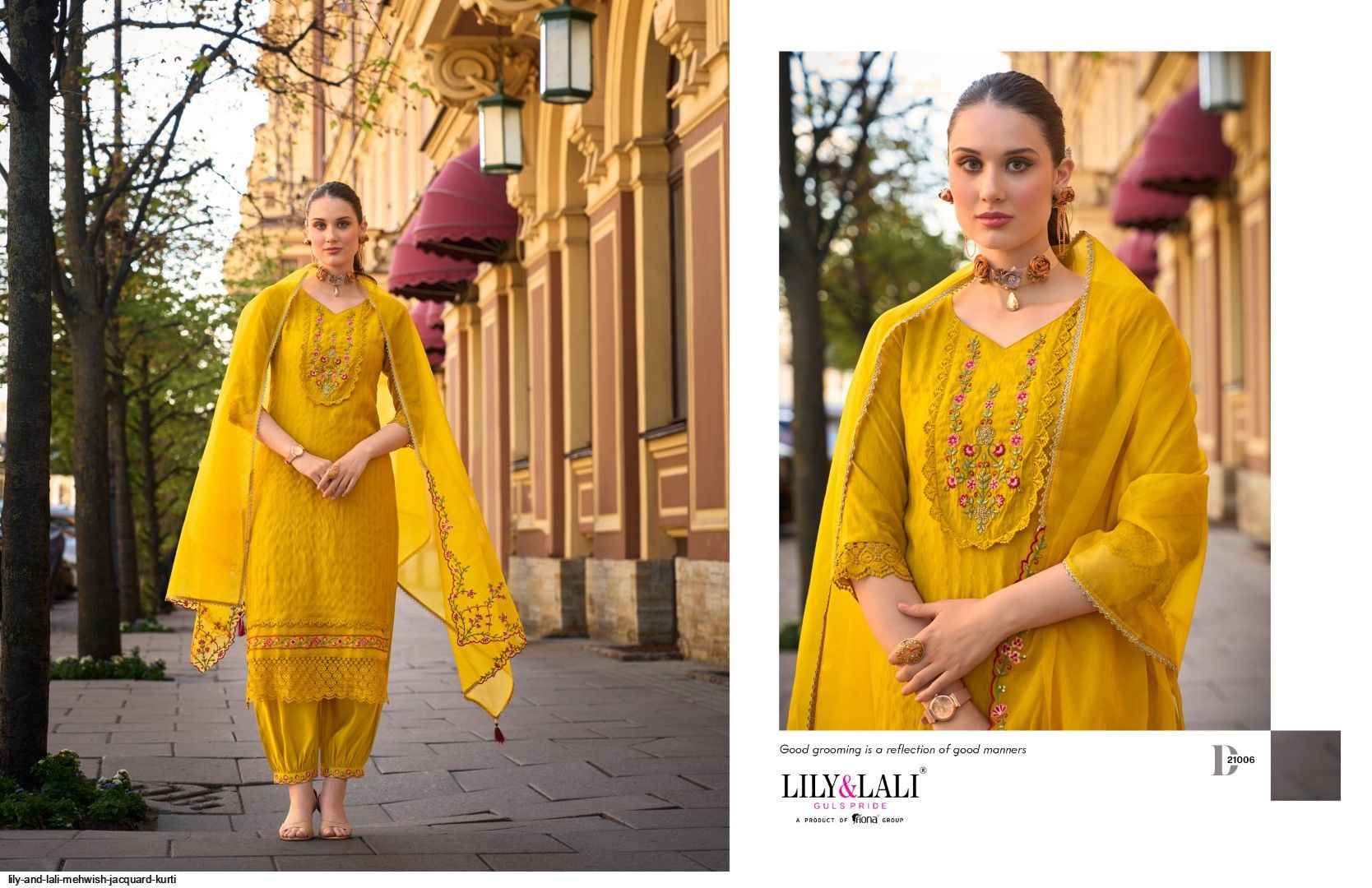 Lily & Lali Mehwish Jacquard Kurti Combo 6 pcs Catalogue