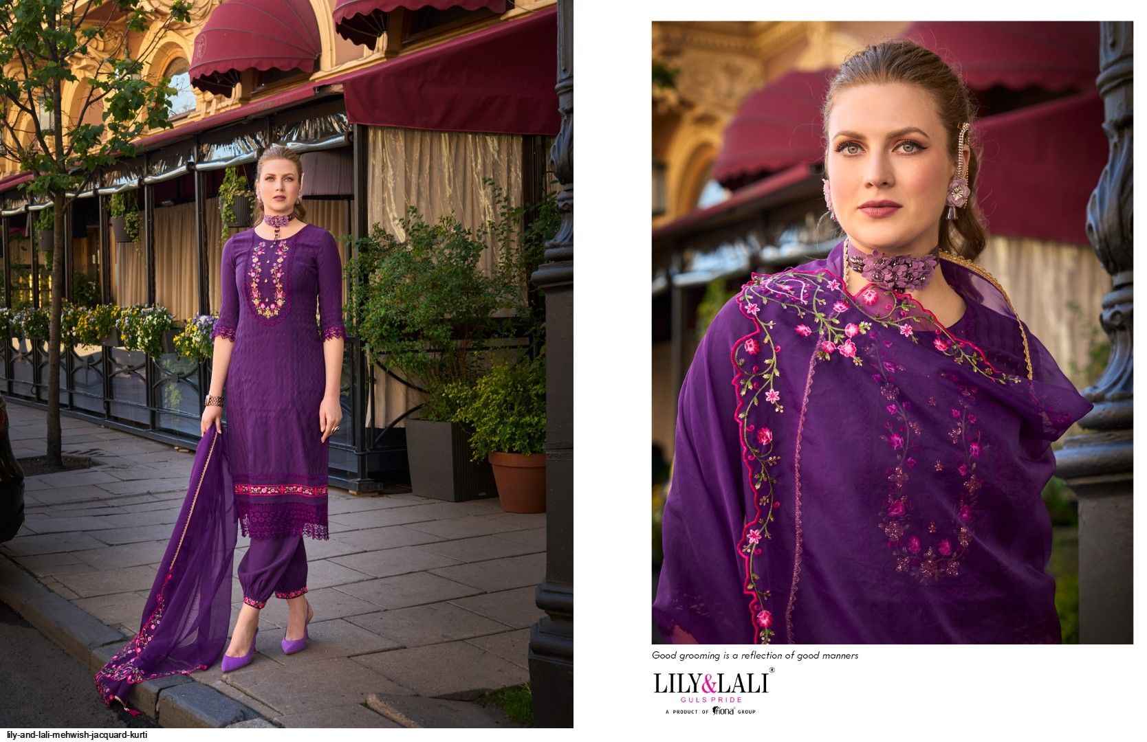 Lily & Lali Mehwish Jacquard Kurti Combo 6 pcs Catalogue